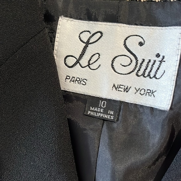Le Suit Black and  beige  vintage Blazer with Classic Tailoring size 10 - Picture 7 of 7